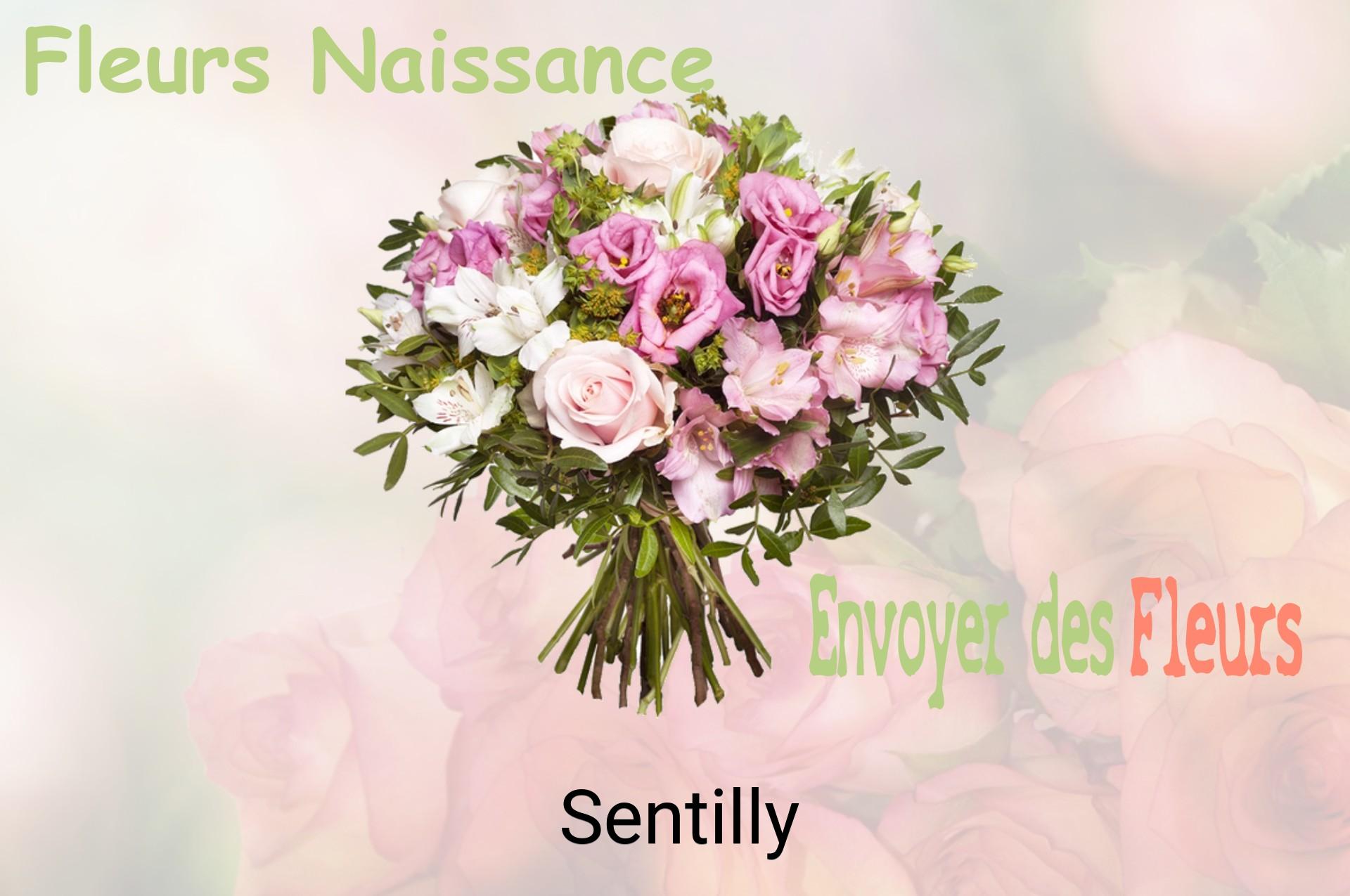 Bouquet de fleurs de naissance livré à Sentilly